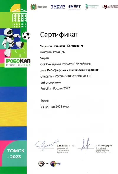 Скан награды: RoboCup Russia, 28 из 41