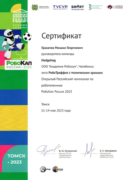 Скан награды: RoboCup Russia, 35 из 41