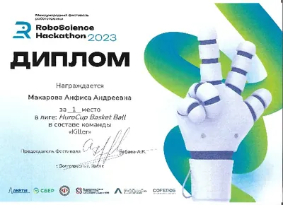 Скан награды: RoboScience, 5 из 27